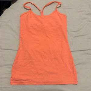 Lululemon Athletica Orange Fitted Sleeveless Camisole
